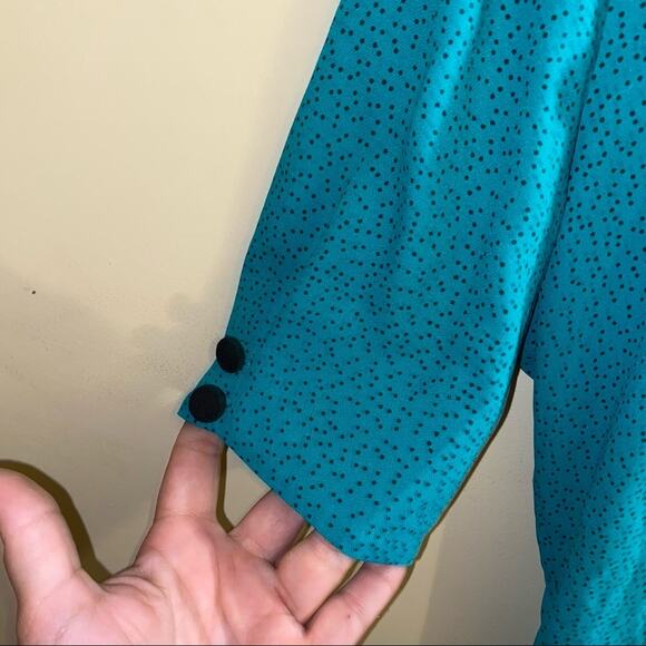 VNTG 70s collared button up dress M - Picture 4 of 4